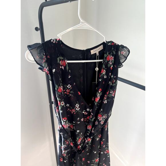 Small Lenon Floral Flutter Sleeve Dress NWT - Picture 10 of 16